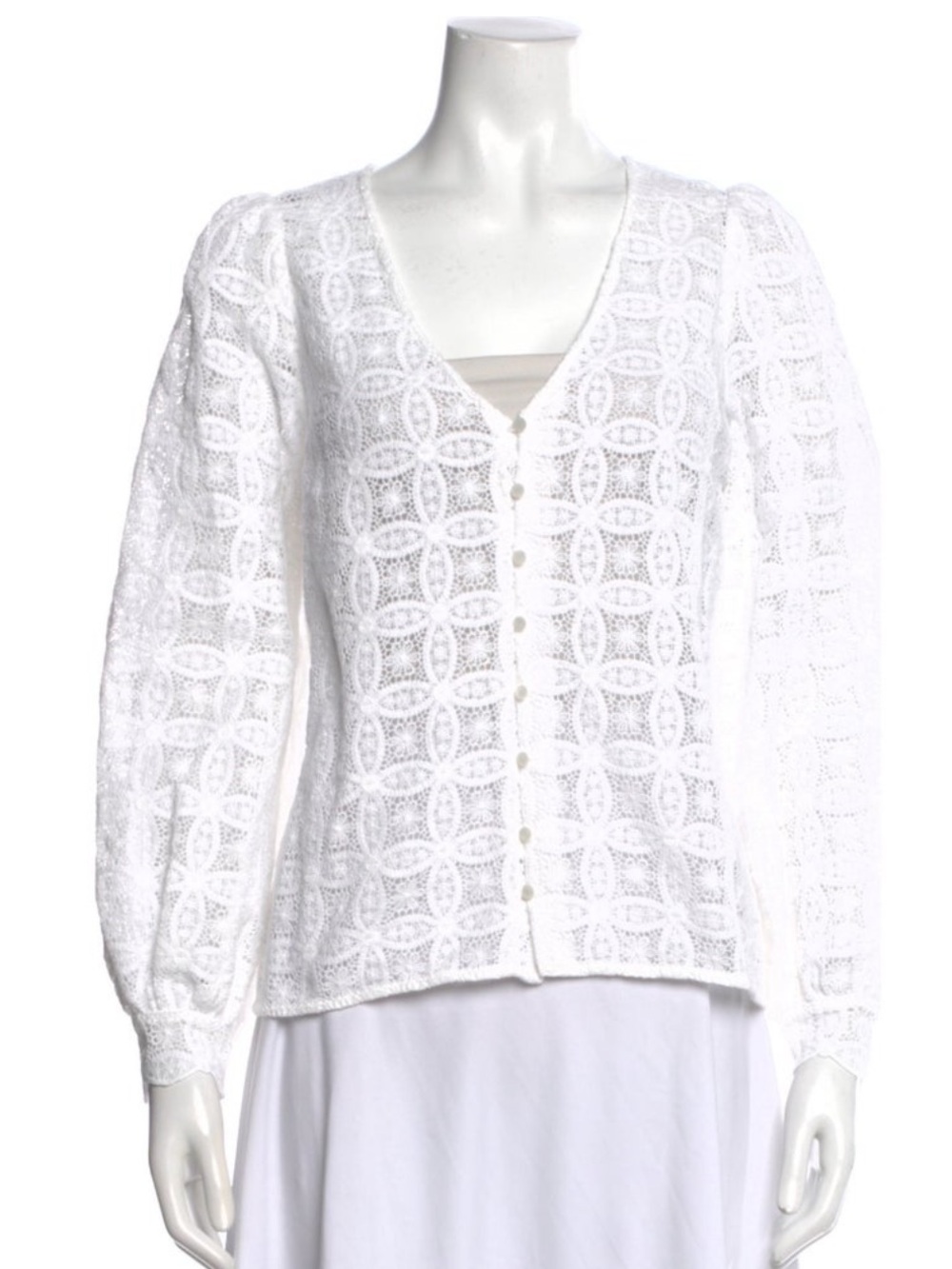 Sezane Gaya Guipure top in ecru - Picture 5 of 7
